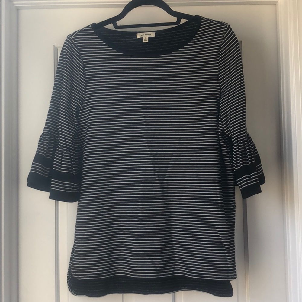 Striped Bell Sleeve Top